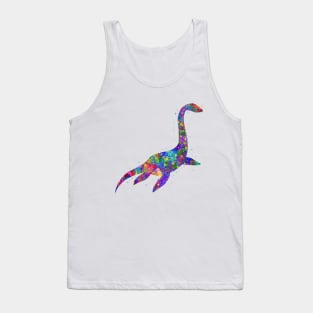 Plesiosaurus dinosaur watercolor Tank Top